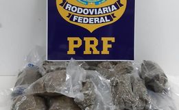 PRF apreende 7 kg de maconha com passageiro de ônibus na BR-163