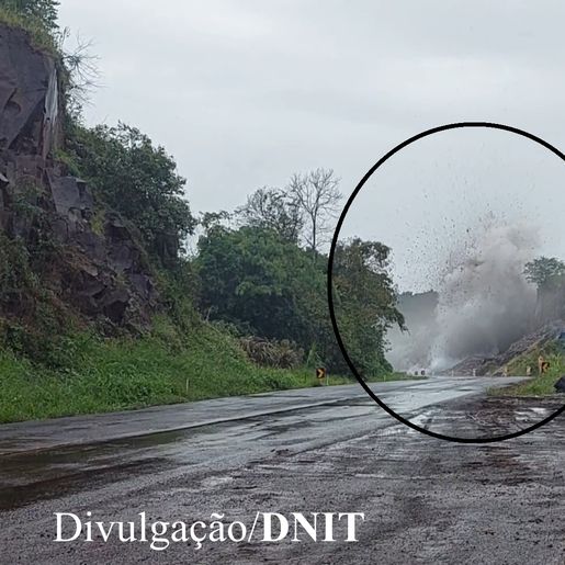 Detonações de rochas vão interditar a BR-163 entre São José do Cedro e Guaraciaba