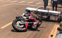Colisão lateral deixa motociclista ferido em Iporã do Oeste