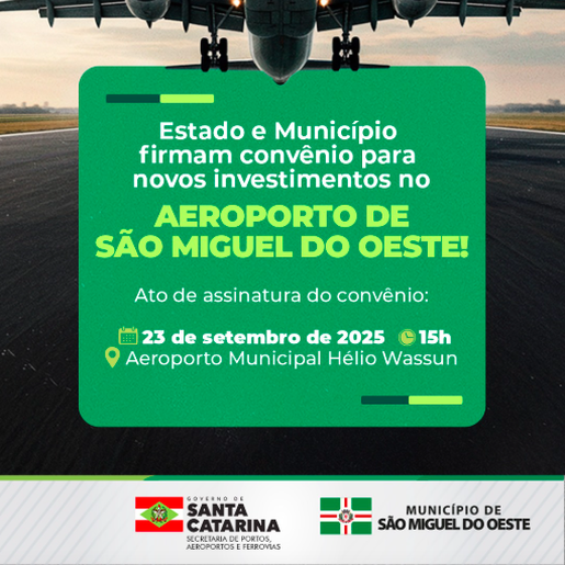 Aeroporto de SMO vai receber novos investimentos; convênio será assinado na terça