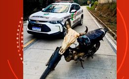 Condutor de moto com caveira e chifres no lugar do farol é autuado em SC