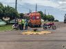 Colisão entre carro e moto deixa jovem ferido no bairro São Jorge