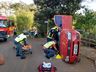 Corpo de Bombeiros atende capotamento de veículo