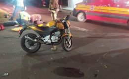 Colisão entre carro e moto deixa motociclista ferido 