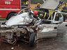 Acidente envolve três veículos e deixa feridos na BR-158 em Cunha Porã