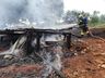 Casa é destruída por incêndio no interior de SJCedro