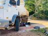 Homem fica ferido em colisão entre caminhão e moto em Itapiranga