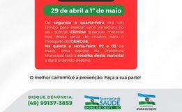 Iporã do Oeste realiza Mutirão de Limpeza contra a Dengue
