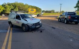 Acidente entre caminhonetes é registrado na SC 386