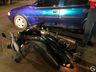 Acidente entre carro e moto deixa jovem ferido em SMOeste