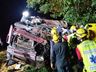 Carreta tomba em Romelândia e motorista é socorrido em estado grave