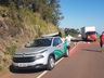 Acidente na SC 163 deixa trânsito lento 