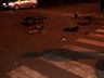 Motociclista fica ferido em queda no centro 