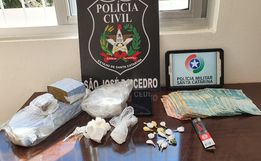 Policias realizam operação contra o tráfico de drogas em SJCedro 