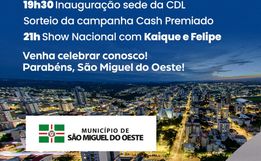 São Miguel do Oeste celebra 71 anos com festa e atrações gratuitas