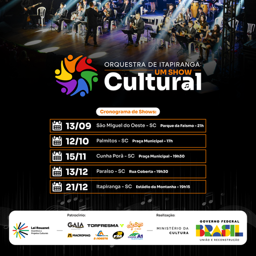 Orquestra de Itapiranga inicia turnê com espetáculos em várias cidades