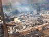 Casa é completamente destruída em incêndio no interior de São José do Cedro