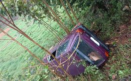 Motorista fica ferida ao sair da pista e colidir em árvore