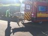 Mulher fica ferida ao colidir moto em caminhão e sofrer queda na avenida em Iporã do Oeste