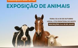 Aberto edital para expositores de animais na 1ª Feira Movimenta Guaraciaba