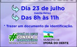 Município vacina população de 36 a 38 anos contra Covid nesta sexta-feira