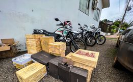 Policiamento com motos da PM atende ocorrência de Descaminho em SMO