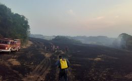 Bombeiros combatem dois incêndios em vegetação no interior 