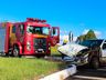 Duas pessoas ficam feridas em acidente no trevo de Idamar 