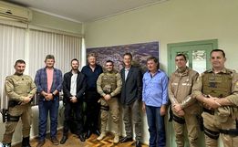 Reunião discute construção de nova sede para a Polícia Militar de Tunápolis e Santa Helena