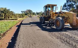 Empresa inicia trabalho de pavimentação do asfalto da fronteira, em Tunápolis