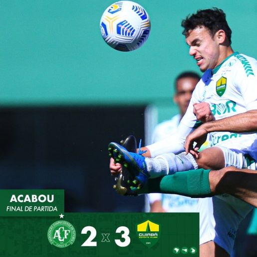Chape sai na frente, leva a virada e perde para o Cuiabá na Arena Condá