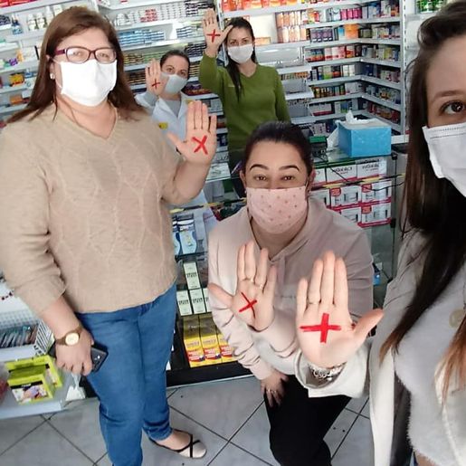 Setor Social de Palma Sola adere a campanha Sinal vermelho contra a violência doméstica 