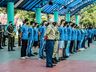 Escola Cívico Militar de São Miguel do Oeste realiza ato cívico na praça