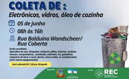 Iporã do Oeste terá coleta de materiais eletrônicos, vidros e óleo de cozinha nesta quarta feira