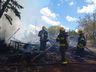 Incêndio destrói galpão usado para depósito de equipamentos em Cunha Porã  