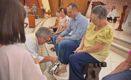 Celebração do Lava-Pés reúne grande público na Igreja Matriz em SMO