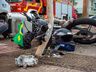 Idosa é atropelada por motociclista na Willy Barth 