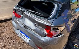 Engavetamento envolve quatro carros em São Miguel do Oeste