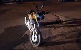 Rapaz fica ferido em colisão traseira de carro e moto na cidade de Cunha Porã