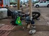 Idosa é atropelada por motociclista na Willy Barth 
