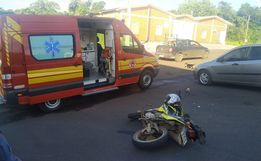 Colisão deixa motociclista ferido em SJCedro