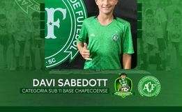 Atleta da escola da chapecoense de SMO irá integrar a categoria sub 11 do clube
