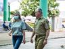 Escola Cívico Militar de São Miguel do Oeste realiza ato cívico na praça