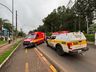 Colisão traseira interdita trânsito na Waldemar Rangrab, em SMOeste 