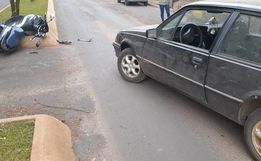 Acidente envolvendo carro e moto é registrada em Itapiranga