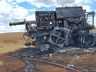 Colheitadeira é destruída pelo fogo em Campo Erê