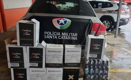 PM apreende carga de bebidas sem desembaraço aduaneiro na BR-158