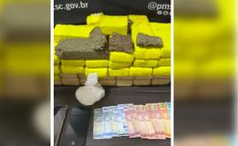 Homem é preso com mais de 22 kg de maconha e cocaína na BR-282, em Maravilha