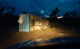 Vendaval tomba caminhão em Descanso
