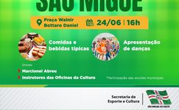 Arraiá de São Migué é neste sábado na praça central